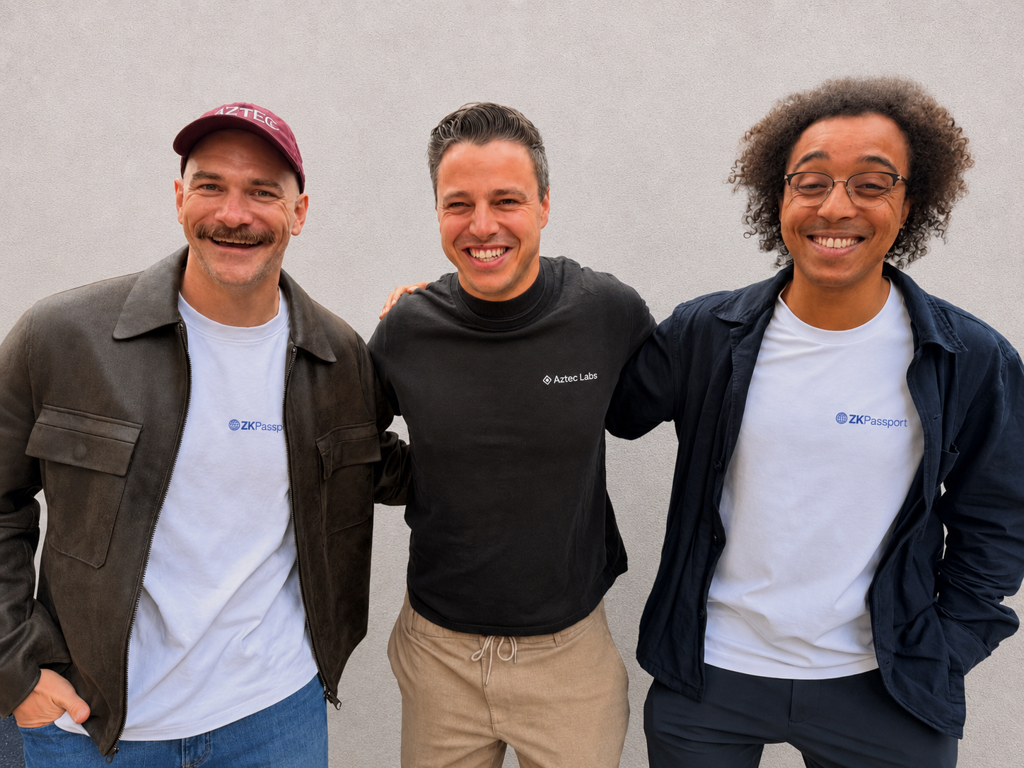 Aztec Labs CEO Joe Andrews with Obsidion co-founders Michael Elliot and Theo Madzou